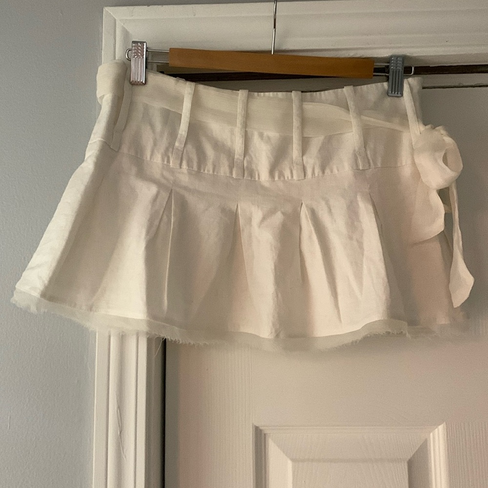Gadzooks White Linen Blend Skirt